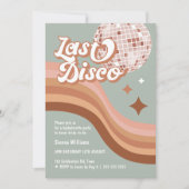 Letzte Disco 70er Jahre Groovy Retro Daisy Bachelo Einladung (Vorderseite)