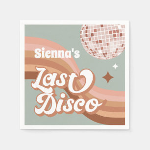 Letzte Disco 70er Jahre Groovy Retro Daisy Bachelo Serviette
