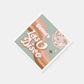 Letzte Disco 70er Jahre Groovy Retro Daisy Bachelo Serviette (Ecke)