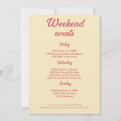 Letzte Disco 70's Retro Bachelorette Wochenende Einladung (Rückseite)