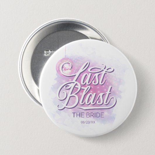 Letzte Disco Abschiedsparty Junggesellinnenabschie Button (Vorne & Hinten)