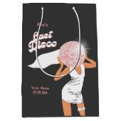 Letzte Disco Bachelorette Black Mittlere Geschenktüte (Vorderseite)