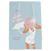 Letzte Disco Bachelorette Blue Mittlere Geschenktüte (Rückseite)