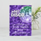 Letzte Disco Bachelorette Einladung (Stehend Vorderseite)