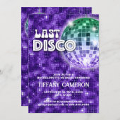 Letzte Disco Bachelorette Einladung (Vorne/Hinten)