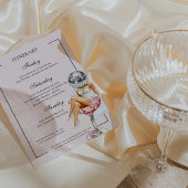 Letzte Disco Bachelorette Minimalistisch Einladung