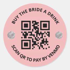 Letzte Disco Bachelorette QR/Venmo Aufkleber
