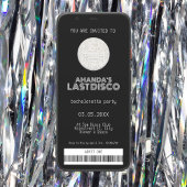 Letzte Disco Bachelorette - Silver Ticket Einladung