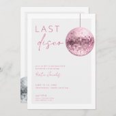 Letzte Disco Bachelorette Wochenende Einladung (Vorne/Hinten)