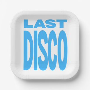 Letzte Disco-Blue-Junggesellinnen-Abschiedsparty H Pappteller