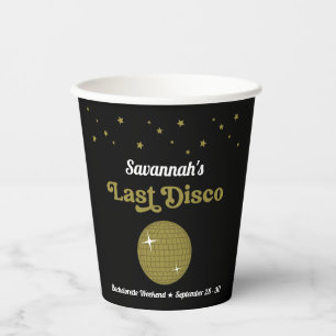 Letzte Disco-Braut Junggesellinnenabschied Groovy Pappbecher
