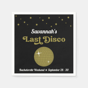 Letzte Disco-Braut Junggesellinnenabschied Groovy Serviette