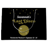 Letzte Disco Bridge Junggeselinnen-Abschied Groovy Große Geschenktüte (Vorderseite)