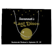 Letzte Disco Bridge Junggeselinnen-Abschied Groovy Große Geschenktüte (Rückseite)