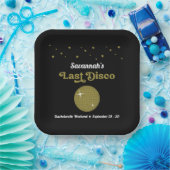 Letzte Disco Bridge Junggeselinnen-Abschied Groovy Pappteller (Party)