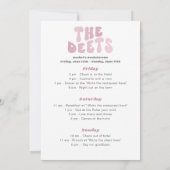 Letzte Disco, einfach, modern Retro Bachelorette Einladung (Rückseite)