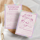 Letzte Disco Holographic Bachelorette Wochenende Einladung