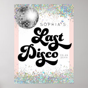 Letzte Disco-Junggeselinnen-Abschied Begrüßungsunt Poster