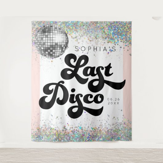 Letzte Disco Junggeselinnen-Abschied Hintergrund C Wandteppich (Vorderseite)