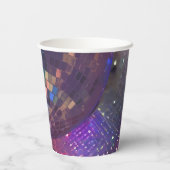 Letzte Disco Junggeselinnen-Abschied Lila Mirror B Pappbecher (Rückseite)