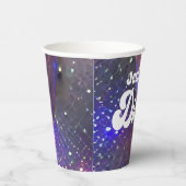 Letzte Disco Junggeselinnen-Abschied Lila Mirror B Pappbecher (Rechts)