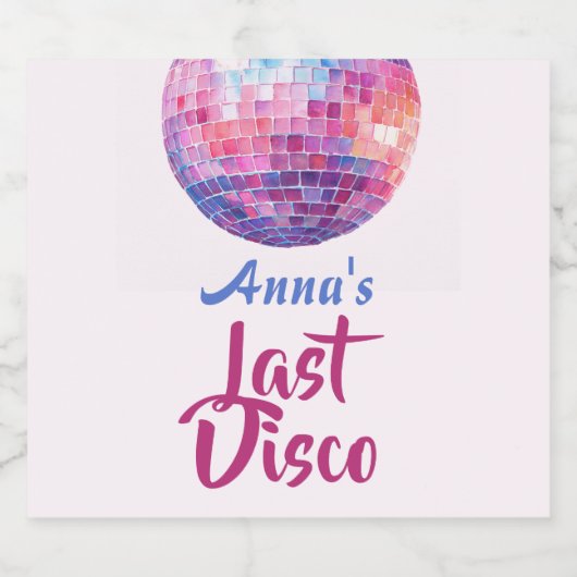 Letzte Disco Junggeselinnen-Abschied Liquor Labels Alkoholflaschenetikett (Einzelnes Label)