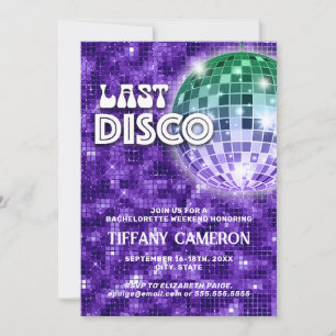 Letzte Disco Junggesellinnenabschied Einladung