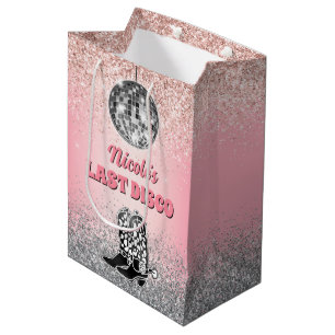 Letzte Disco-Junggesellinnenparty Retro-Thema Mittlere Geschenktüte