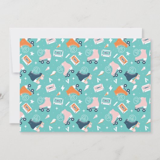 Letzte Disco Modernes Retro Rosa Brautparty Einladung (Rückseite)