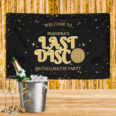 Letzte Disco Name Retro Gold 70er Bachelorette Banner