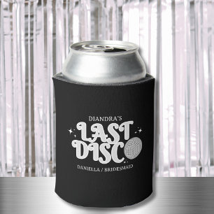 Letzte Disco Name Retro Silver 70er Bachelorette Dosenkühler