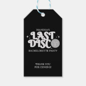 Letzte Disco Name Retro Silver 70er Bachelorette Geschenkanhänger (Vorderseite)