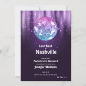 Letzte Disco Nashville Junggeselinnen-Abschied Ein Einladung (Vorderseite)