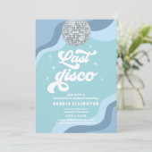 Letzte Disco Retro 70 Bachelorette Wochenendreise Einladung (Stehend Vorderseite)
