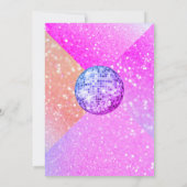 Letzte Disco Retro 70 Junggeselinnen-Abschied Einladung (Rückseite)