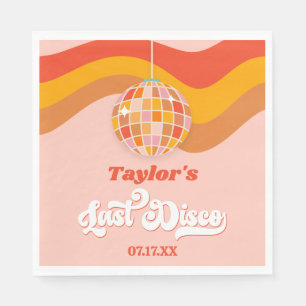 Letzte Disco Retro 70er Bachelorette Wochenende Pa Serviette