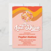 Letzte Disco Retro 70er Junggeselinnen-Abschied Einladung (Vorderseite)