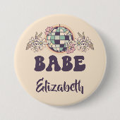 Letzte Disco Retro Bachelorette Button (Vorderseite)