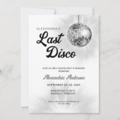 Letzte Disco Retro Bachelorette Wochenende Party Einladung (Vorderseite)