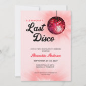 Letzte Disco Retro Bachelorette Wochenende Party Einladung (Vorderseite)