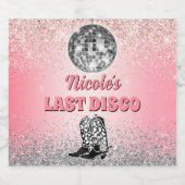 Letzte Disco Retro Bacheloretto Custom Schaumweinetikett (Einzelnes Label)