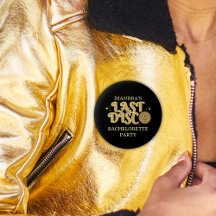 Letzte Disco Retro Black and Gold 70er Bachelorett