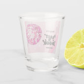 Letzte Disco Retro Groovy Junggeselinnen-Abschied  Schnapsglas (Rückseite)