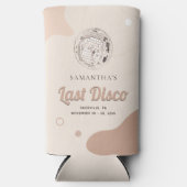 Letzte Disco Retro Junggeselinnen-Abschied benutze Selters Dosenkühler (Vorderseite)