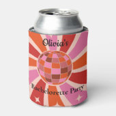 Letzte Disco Retro-Junggeselinnen-Abschied Dosenkühler (Kanne Vorderseite)