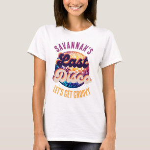 Letzte Disco Retro Junggesellinnenabschied Braut B T-Shirt