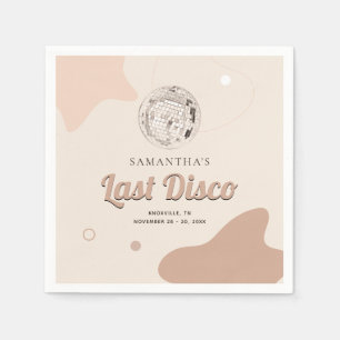 Letzte Disco Retro Junggesellinnenabschied Papier Serviette