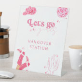 Letzte Disco Rodeo Bachelorette Hangover Station Sockelschild (In Situ)