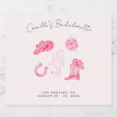 Letzte Disco Rodeo Bachelorette Schaumweinetikett (Einzelnes Label)