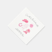 Letzte Disco Rodeo Bachelorette Serviette (Ecke)